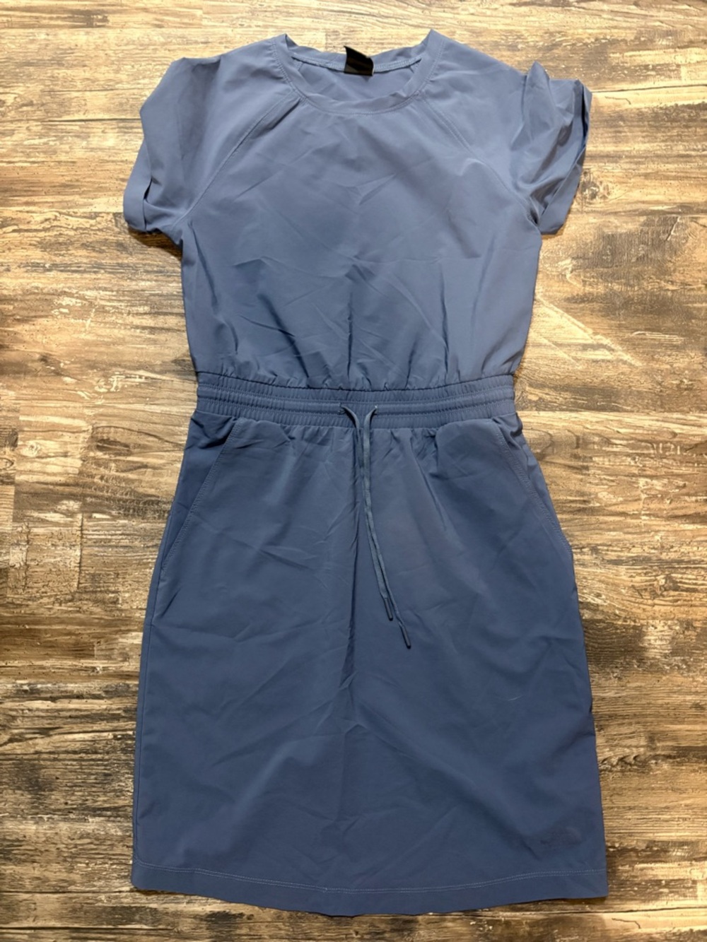 The North Face Powder Blue Drawstring Waist Mini Dress